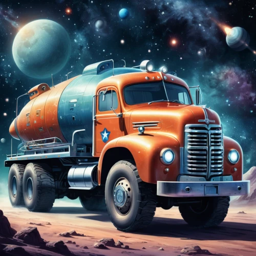 concrete mixer truck,tank truck,rust truck,kamaz,truck driver,concrete mixer,truck,halloween truck,cybertruck,truck racing,truck stop,tractor trailer,scrap truck,commercial vehicle,18-wheeler,engine truck,gaz-53,retro vehicle,astronomer,big rig,Conceptual Art,Sci-Fi,Sci-Fi 30