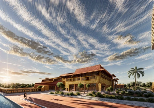 over water bungalows,dhammakaya pagoda,buddhist temple,emirates palace hotel,eco hotel,3d rendering,indian canyons golf resort,buddhist temple complex thailand,holiday villa,thai temple,indian canyon golf resort,resort,asian architecture,render,dragon palace hotel,hall of supreme harmony,golf resort,tropical house,cambodia,king abdullah i mosque