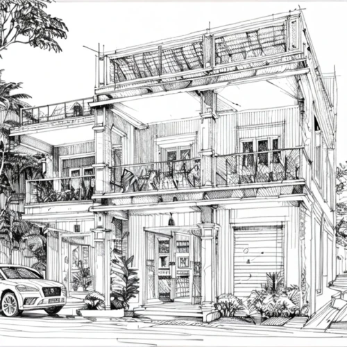 house drawing,apartment house,residential house,residential,an apartment,apartment complex,apartment building,japanese architecture,private house,apartments,asian architecture,two story house,mono-line line art,apartment,residence,apartment block,tropical house,ssangyong istana,garden elevation,mono line art,Design Sketch,Design Sketch,Hand-drawn Line Art