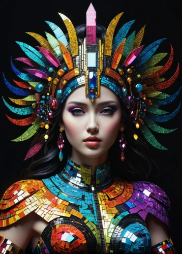 neon body painting,headdress,chinese art,taiwanese opera,peking opera,colourful pencils,body painting,indian headdress,decorative nutcracker,women's cosmetics,oriental princess,cosmetics,shamanic,perfume bottle,inner mongolian beauty,warrior woman,geisha girl,ethnic design,asian vision,bodypainting,Conceptual Art,Fantasy,Fantasy 12