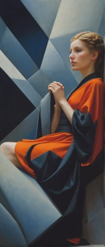 woman sitting,orange robes,girl in cloth,oil on canvas,oil painting,girl with cloth,oil painting on canvas,meticulous painting,portrait of christi,woman thinking,cloves schwindl inge,girl on the stairs,art deco woman,oberlo,praying woman,the annunciation,woman on bed,girl in a long,girl sitting,polygonal,Conceptual Art,Fantasy,Fantasy 28