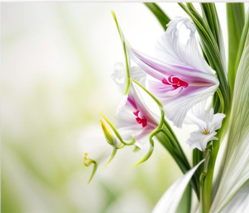 easter lilies,crinum,flowers png,madonna lily,hymenocallis,peruvian lily,hippeastrum,dianthus,lisianthus,gladiolus,white lily,stargazer lily,lilium candidum,spider flower,lillies,lilies,hymenocallis littoralis,peace lilies,grass lily,grape-grass lily,Realistic,Flower,Gladiolus