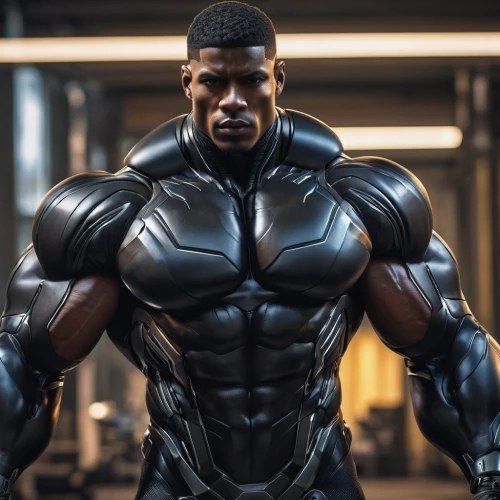 war machine,muscle man,cyborg,steel man,muscular,body-building,muscular build,batman,body building,bodybuilding,muscle icon,black male,a black man on a suit,3d man,venom,megatron,actionfigure,human torch,bodybuilder,muscle angle,Photography,General,Natural