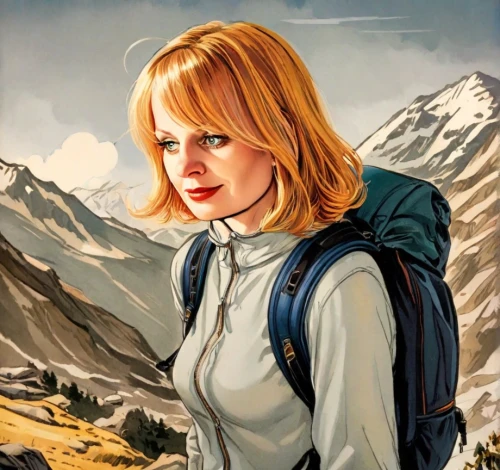 darjeeling,lori mountain,portrait of christi,blonde woman,mountain guide,oil on canvas,meteora,the blonde in the river,hiker,sci fiction illustration,female doctor,artist portrait,oil painting,travel woman,heidi country,portrait of a girl,head woman,denali,the spirit of the mountains,el capitan