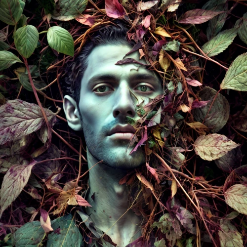 overgrown,forest man,undergrowth,gardener,rosarium,kahila garland-lily,nature and man,leafed through,shia,bushes,peripheral,garden sculpture,vines,tree man,hedge,defoliation,flowerbed,primitive man,double exposure,vegetation