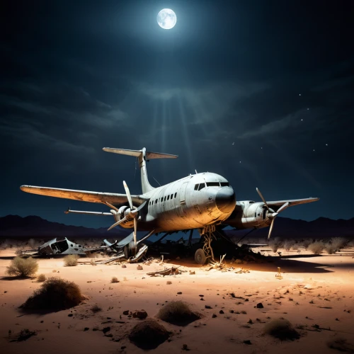 cargo plane,crash landing,photo manipulation,lunar prospector,digital compositing,plane wreck,cargo aircraft,dornier 328,air new zealand,desert background,northrop grumman e-8 joint stars,mission to mars,aviation,aeroplane,tiltrotor,business jet,private plane,the plane,plane,capture desert,Photography,Artistic Photography,Artistic Photography 15