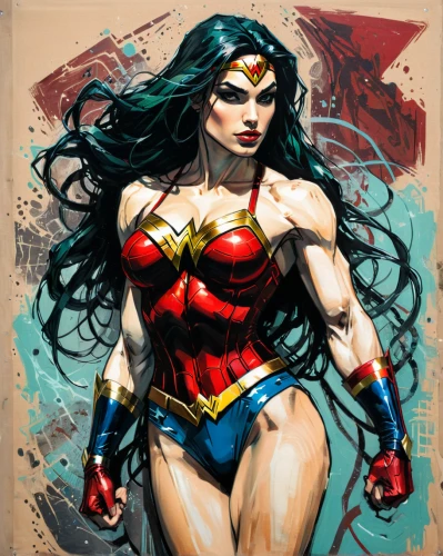 wonderwoman,wonder woman,wonder woman city,super heroine,super woman,lasso,muscle woman,goddess of justice,figure of justice,strong woman,woman strong,chalk drawing,wonder,strong women,bodypainting,superhero background,body painting,coloring outline,comic hero,head woman,Illustration,Realistic Fantasy,Realistic Fantasy 23