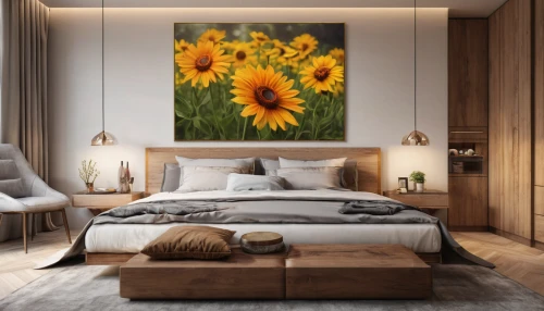 sunflowers in vase,flower painting,modern decor,flower wall en,flower art,contemporary decor,yellow chrysanthemums,blanket flowers,modern room,helianthus sunbelievable,sunflowers,minimalist flowers,flower arrangement lying,australian daisies,wall decor,interior decoration,sand coreopsis,3d rendering,oil painting on canvas,helianthus,Photography,General,Natural