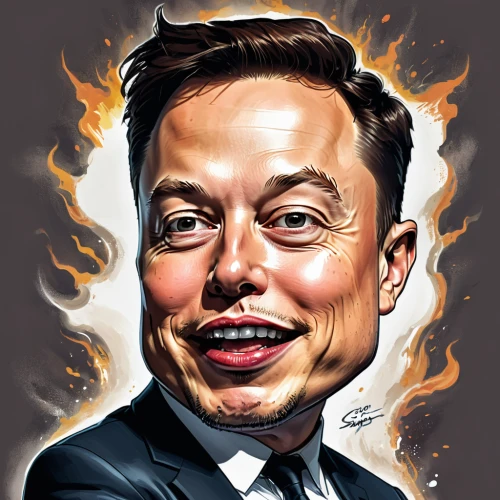 tesla,lokportrait,ceo,billionaire,caricaturist,an investor,dame’s rocket,investor,caricature,custom portrait,pyro,electron,power icon,the face of god,b1,gizmodo,twitch icon,suit actor,model s,startup launch,Illustration,Abstract Fantasy,Abstract Fantasy 23