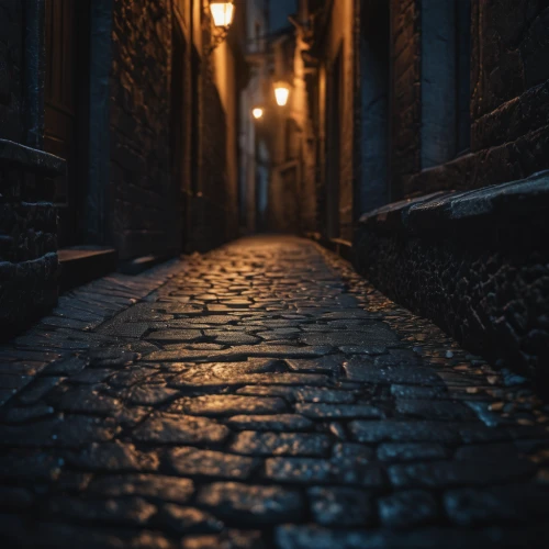 the cobbled streets,cobblestone,cobblestones,alleyway,alley,cobble,narrow street,cobbles,medieval street,old linden alley,passage,blind alley,narrow,lamplighter,night image,thoroughfare,street lights,alley cat,hollow way,the street,Photography,General,Fantasy