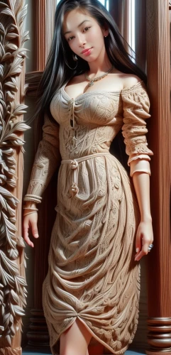 wooden doll,wooden figure,asian woman,wood carving,dress doll,wooden mannequin,carved wood,doll dress,asian costume,female doll,female model,3d figure,in wood,art model,asian girl,doll figure,vietnamese woman,doll paola reina,vintage asian,cloth doll