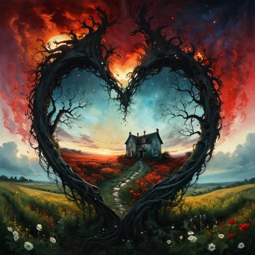 fire heart,hearth,tree heart,witch's house,throughout the game of love,fantasy picture,heart with crown,the heart of,fantasy art,fantasy landscape,firethorn,winged heart,heart shape frame,castle of the corvin,land love,flying heart,heart and flourishes,painted hearts,house silhouette,crying heart,Illustration,Paper based,Paper Based 20