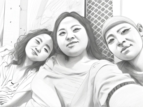 photo effect,arum family,taking picture with ipad,three friends,melastome family,effect picture,photo painting,image editing,color halftone effect,photo booth,happy family,sibling,monopod,three monkeys,friens,pop art effect,siblings,black and white photo,potrait,family,Design Sketch,Design Sketch,Character Sketch