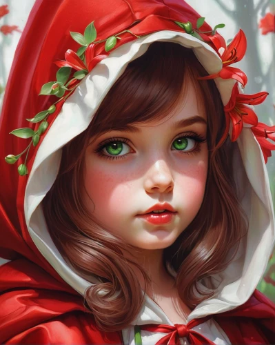 little red riding hood,red riding hood,red coat,red gift,christmas elf,red bow,elf,queen of hearts,christmas girl,christmas woman,christmas angel,peppermint,fairy tale character,fantasy portrait,flower of christmas,natal lily,retro christmas girl,girl in a wreath,red snowflake,lady in red,Conceptual Art,Fantasy,Fantasy 03