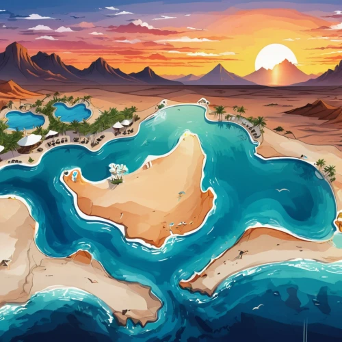 an island far away landscape,navajo bay,floating islands,kei islands,islands,the continent,coastal and oceanic landforms,polynesia,lavezzi isles,continent,valdes peninsula,archipelago,island of fyn,galapagos islands,african map,continents,island of juist,artificial islands,uninhabited island,southern island,Illustration,Japanese style,Japanese Style 06