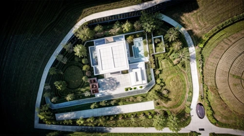 dji agriculture,sewage treatment plant,aerial image,aerial view,aerial photograph,nuerburg ring,bird's-eye view,drone image,private estate,the farm,roman villa,view from above,aerial photography,aerial shot,farm,equestrian center,mavic 2,overhead view,megalith facility harhoog,auschwitz i,Landscape,Landscape design,Landscape Plan,Realistic