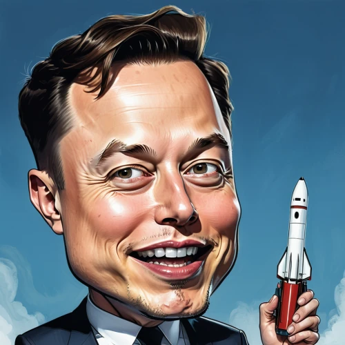 dame’s rocket,shuttlecocks,tesla,startup launch,ceo,caricaturist,caricature,elongated,rocket,billionaire,an investor,development icon,sls,rockets,gizmodo,space tourism,launch,rocketship,emperor of space,rocket ship,Illustration,Abstract Fantasy,Abstract Fantasy 23