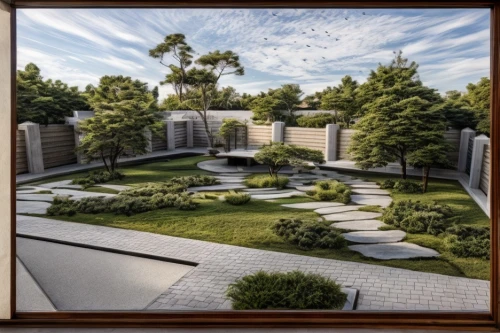 landscape designers sydney,landscape design sydney,garden design sydney,zen garden,japanese zen garden,botanical square frame,framing square,water feature,garden elevation,japanese garden ornament,landscape plan,roof landscape,garden of plants,gardens,courtyard,3d rendering,japanese garden,landscaping,koi pond,marine corps memorial,Architecture,Villa Residence,Masterpiece,Zen Modernism