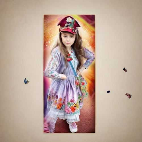 watercolor women accessory,image editing,image manipulation,anime japanese clothing,portrait background,child fairy,mystical portrait of a girl,fashionable girl,little girl fairy,photo manipulation,fashion girl,patchouli,photo painting,custom portrait,painter doll,rosa ' the fairy,picture design,rosa 'the fairy,digital compositing,girl wearing hat,Common,Common,Natural