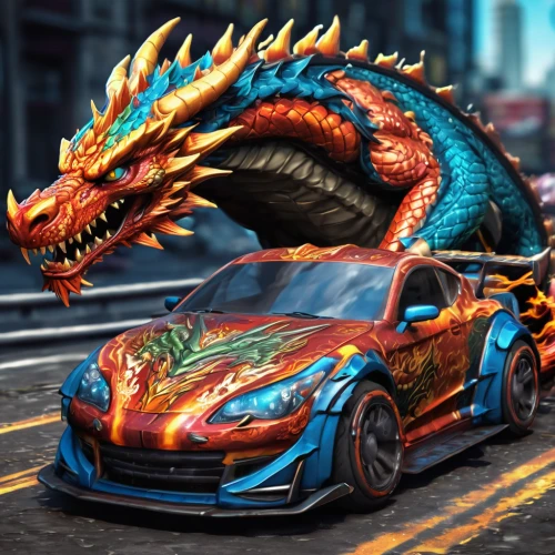 painted dragon,chinese dragon,fire breathing dragon,game car,dragon fire,3d car wallpaper,mazda ryuga,dragon design,dragon,dragon li,halloween car,seat dragon,wyrm,tags gt3,racing road,black dragon,street racing,charizard,dragons,cartoon car,Conceptual Art,Fantasy,Fantasy 26