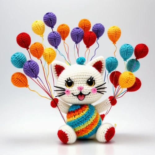 whimsical animals,cat toy,knitting needles,crochet pattern,felted easter,string puppet,pin cushion,a voodoo doll,worry doll,handicrafts,pompom,doll cat,circus animal,christmas gift pattern,lucky cat,stuff toy,pom-pom,handicraft,yarn,to knit,Illustration,Abstract Fantasy,Abstract Fantasy 13