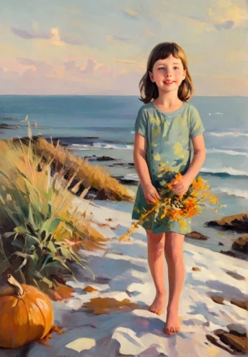 oil painting,little girl in wind,child portrait,little girl with balloons,girl with bread-and-butter,little girl twirling,sea beach-marigold,carol colman,oil painting on canvas,oil on canvas,seaside daisy,girl with cereal bowl,carol m highsmith,girl in flowers,girl sitting,girl on the dune,young girl,girl picking flowers,girl with tree,little girl with umbrella