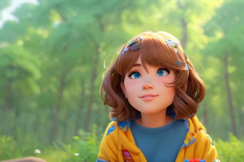 agnes,princess anna,cute cartoon character,animated cartoon,clay animation,character animation,pines,wonder,nora,cinnamon girl,disney character,3d rendered,b3d,animation,child in park,animator,cute cartoon image,girl and boy outdoor,3d fantasy,children's background,Common,Common,Cartoon