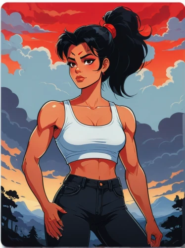 muscle woman,strong woman,rosa ' amber cover,strong women,mulan,workout icons,woman strong,muscle icon,muscular,dusk background,kim,crop top,tumblr icon,kosmea,strong,free land-rose,rockabella,muscled,muscle,retro girl,Art,Artistic Painting,Artistic Painting 37