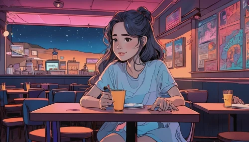 woman at cafe,coffee shop,neon coffee,retro diner,diner,paris cafe,watercolor cafe,cafe,bubble tea,the coffee shop,street cafe,coffee background,date,waitress,coffee tea illustration,coffeehouse,women at cafe,girl studying,girl sitting,cat's cafe,Illustration,Japanese style,Japanese Style 07