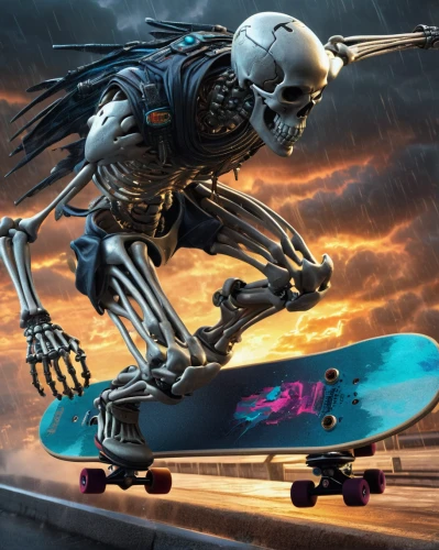 skull racing,skater,artistic roller skating,skateboard,skate board,skateboarder,roller sport,skaters,skateboarding equipment,longboard,skateboard deck,longboarding,skate,freeride,vintage skeleton,roll skates,skateboarding,endoskeleton,clap skate,scull,Conceptual Art,Sci-Fi,Sci-Fi 09