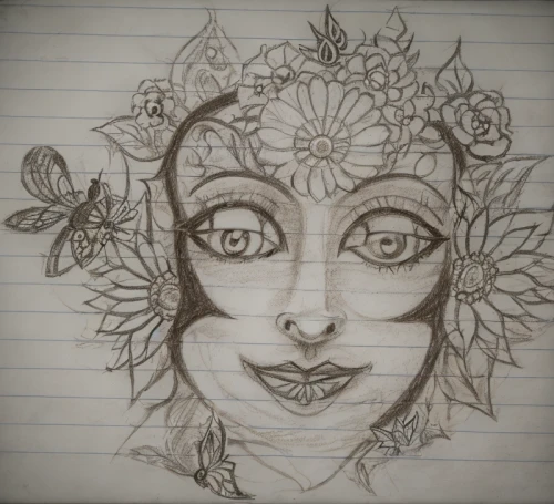 elven flower,floral doodles,flower drawing,rose flower drawing,girl in a wreath,girl in flowers,floral design,dryad,venetian mask,flora,rose drawing,flower crown of christ,tiger lily,pencil and paper,lotus art drawing,flower line art,faerie,passionflower,flower fairy,doodles