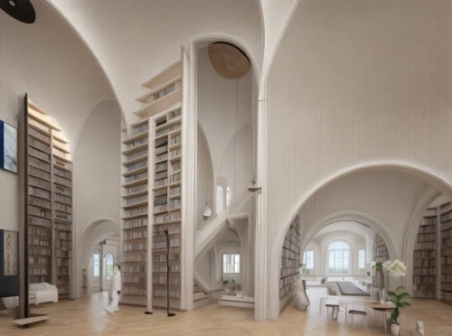 bookshelves,reading room,vaulted ceiling,celsus library,bookcase,book wall,bookshelf,loft,penthouse apartment,library,islamic architectural,concrete ceiling,archidaily,circular staircase,old library,interior design,structural plaster,arches,ceiling construction,stucco ceiling,Common,Common,Natural