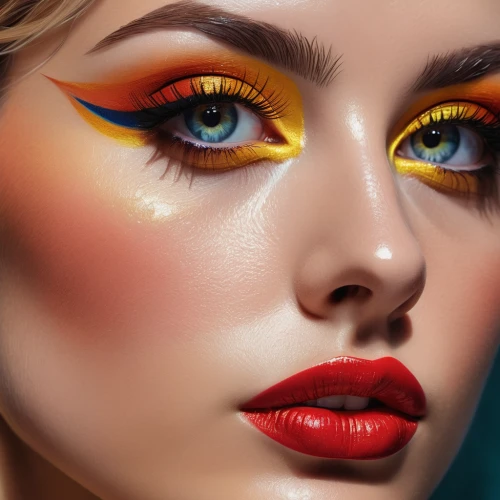 neon makeup,retouching,vintage makeup,retouch,world digital painting,digital painting,women's cosmetics,eyes makeup,airbrushed,red yellow,beauty face skin,painting technique,fashion illustration,pop art colors,vibrant color,blending,contour,makeup artist,cosmetics,make-up,Photography,General,Natural