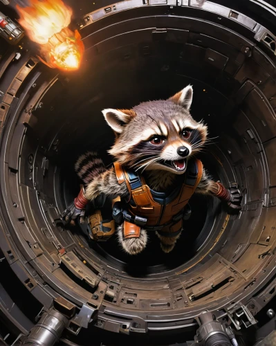 rocket raccoon,guardians of the galaxy,rocket,raccoon,raccoons,north american raccoon,dame’s rocket,badger,conker,crash,raccoon dog,child fox,grey fox,star-lord peter jason quill,space travel,firefox,tau,space tourism,crash-land,afterburner,Illustration,Japanese style,Japanese Style 05