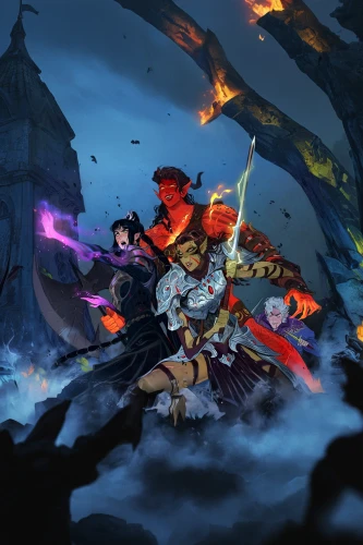 dragon slayers,game illustration,wizards,halloween background,heroic fantasy,dungeons,massively multiplayer online role-playing game,game art,skirmish,the three magi,witches,torchlight,assassins,cg artwork,storm troops,devilwood,playmat,fighter destruction,firethorn,the storm of the invasion