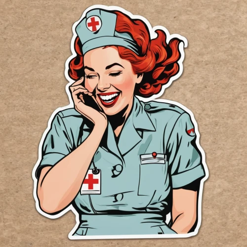 female nurse,nurse uniform,lady medic,nurse,german red cross,medic,nurses,american red cross,male nurse,combat medic,red cross,retro 1950's clip art,medicine icon,health care workers,emergency medicine,paramedic,nursing,female doctor,medical staff,international red cross,Unique,Design,Sticker