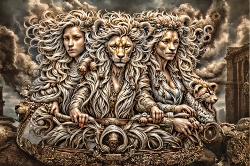 lionesses,white lion,forest king lion,white lion family,lion children,lions,lion - feline,druids,two lion,lion capital,lion,lion number,tour to the sirens,lion father,lion head,lion white,gorgon,lion fountain,carcass,female lion