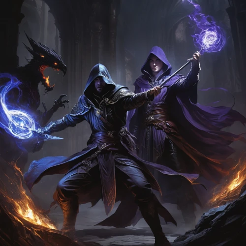 dodge warlock,grimm reaper,mage,undead warlock,summoner,dark elf,magus,wizard,magic grimoire,dane axe,massively multiplayer online role-playing game,debt spell,game illustration,fantasy art,heroic fantasy,twitch logo,hooded man,sorceress,wizards,purple,Conceptual Art,Fantasy,Fantasy 11