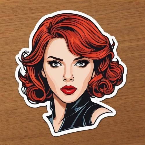 clipart sticker,black widow,pop art style,retro 1950's clip art,sticker,retro pin up girl,cool pop art,automotive decal,red head,pin up girl,rockabella,effect pop art,stickers,bouffant,redheads,pop art woman,pop art girl,retro woman,vector illustration,red-haired,Unique,Design,Sticker