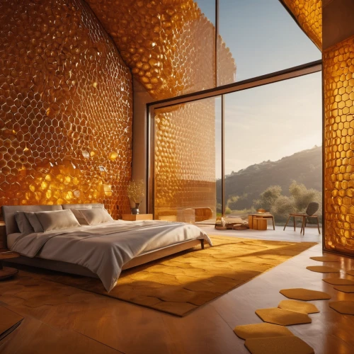 honeycomb grid,honeycomb structure,honeycomb,building honeycomb,gold wall,lattice windows,cubic house,honeycomb stone,lattice window,modern room,hexagons,modern decor,gold foil shapes,patterned wood decoration,golden light,room divider,interior design,great room,interior modern design,almond tiles,Photography,General,Natural