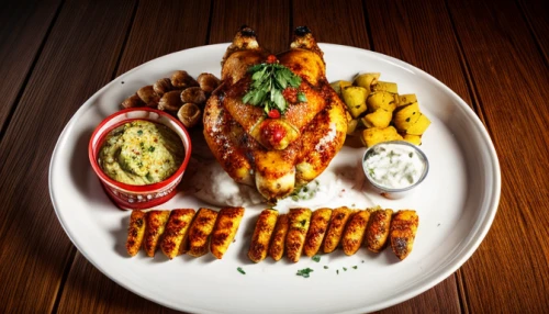 sausage platter,mozzarella sticks,skewers,mixed grill,kabab koobideh,finger food,vegetable skewer,peruvian food,sausage plate,shish kebab,kofte kebab,cevapcici,shish taouk,food platter,meat skewer,grilled food,chicken tikka,chelow kabab,patatas bravas,tex-mex food,Realistic,Foods,Tandoori Chicken