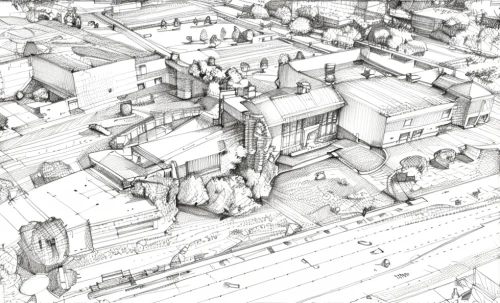 medieval town,medieval architecture,escher village,ancient city,medieval,townscape,medieval market,castle iron market,medieval street,peter-pavel's fortress,town planning,kirrarchitecture,industrial plant,street plan,trajan's forum,metropolis,industrial ruin,industrial area,industrial landscape,medieval castle,Design Sketch,Design Sketch,Hand-drawn Line Art