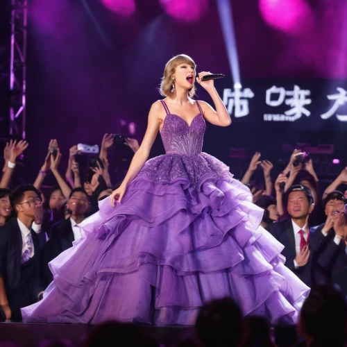 purple dress,performing,ball gown,purple,purple pageantry winds,live concert,quinceanera dresses,light purple,singing,lilac,gown,quinceañera,purple lilac,precious lilac,party dress,a princess,strapless dress,nice dress,overskirt,long dress,Photography,General,Natural