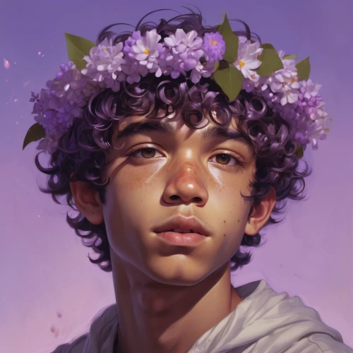 lilac blossom,lilac flowers,lilac flower,the lavender flower,lilacs,lilac bouquet,lilac tree,purple lilac,fantasy portrait,lavender bunch,digital painting,lilac,lilac arbor,lavender,precious lilac,violet head elf,common lilac,flower crown,lavendar,lavender flower,Conceptual Art,Fantasy,Fantasy 01