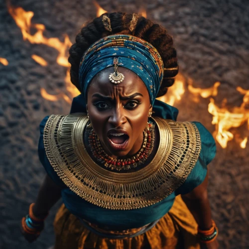 african woman,warrior woman,voodoo woman,afar tribe,female warrior,tribal chief,fire angel,tutankhamen,tutankhamun,fire eyes,fire dancer,african american woman,shaman,aborigine,raider,fire siren,ancient egyptian girl,warlord,artemisia,fire artist,Photography,General,Fantasy