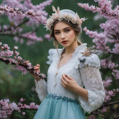 victorian lady,vintage floral,girl in flowers,beautiful girl with flowers,mint blossom,spring crown,vintage dress,vintage flowers,enchanting,garden fairy,jane austen,fairy peacock,pear blossom,girl in the garden,apple blossoms,springtime background,lilac blossom,fairy queen,spring unicorn,spring blossom,Photography,Artistic Photography,Artistic Photography 12