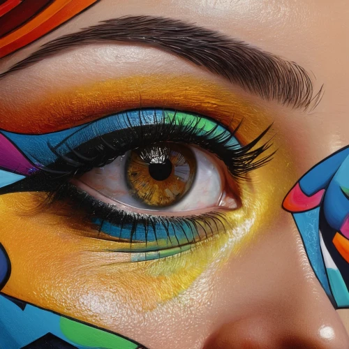 peacock eye,neon makeup,multicolor faces,neon body painting,prismatic,bodypainting,retouching,airbrushed,body painting,eyes makeup,pop art effect,pop art colors,face paint,face painting,women's eyes,abstract eye,bodypaint,full of color,retouch,pop art style,Photography,General,Natural