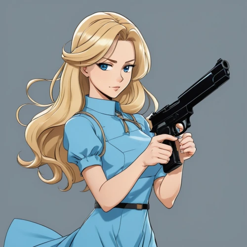 darjeeling,girl with gun,girl with a gun,tsumugi kotobuki k-on,holding a gun,female nurse,woman holding gun,lady medic,heavy object,female doctor,pointing gun,handgun,nurse,nurse uniform,azalea,cartoon doctor,frula,screw gun,elsa,kotobukiya,Illustration,Japanese style,Japanese Style 07