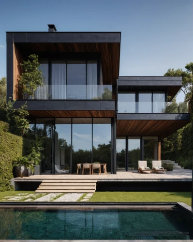 modern house,modern architecture,dunes house,cubic house,corten steel,timber house,house by the water,cube house,glass facade,luxury property,residential house,house shape,beautiful home,contemporary,pool house,frame house,private house,wooden house,glass facades,summer house,Photography,General,Natural