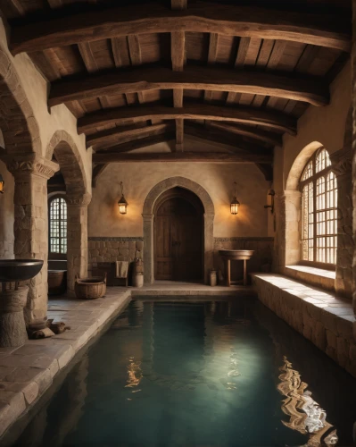 roman bath,spa,pool house,thermal bath,water castle,baths,thermae,day-spa,luxury bathroom,moated castle,aqua studio,swimming pool,luxury property,hotel de cluny,moated,medieval architecture,billiard room,bath,luxury home interior,spa water fountain,Photography,General,Natural